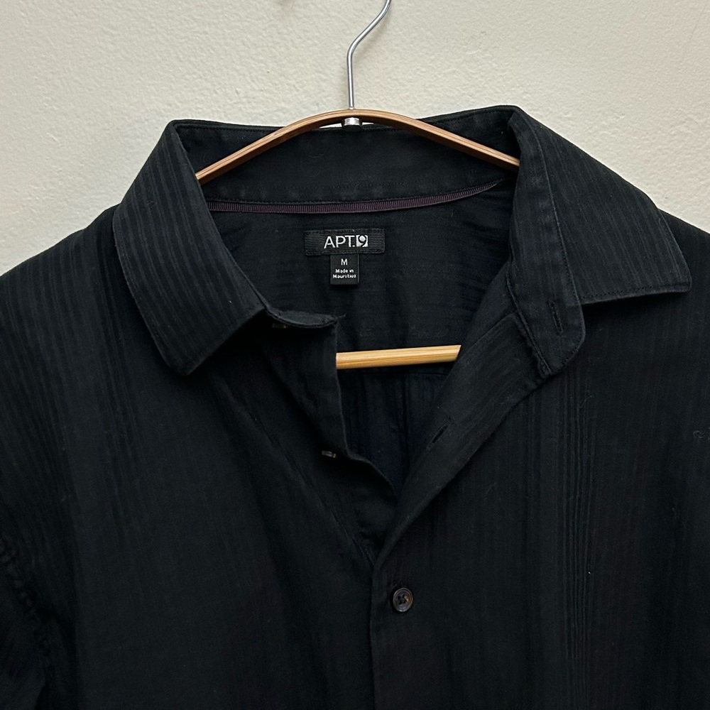 Black Textured Dress Shirt